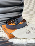 Hermes Matte Black Buckle Belt