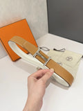 Hermes Tan Leather Reversible Belt