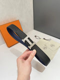 Hermès Reversible Black Leather Belt