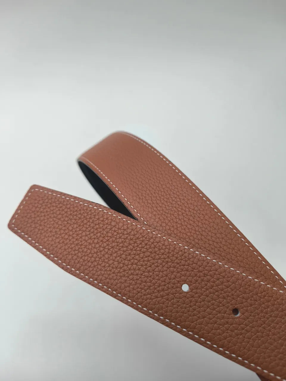 Hermes Reversible Leather Belt - Hình 6
