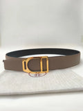 Hermes Taupe Leather Belt