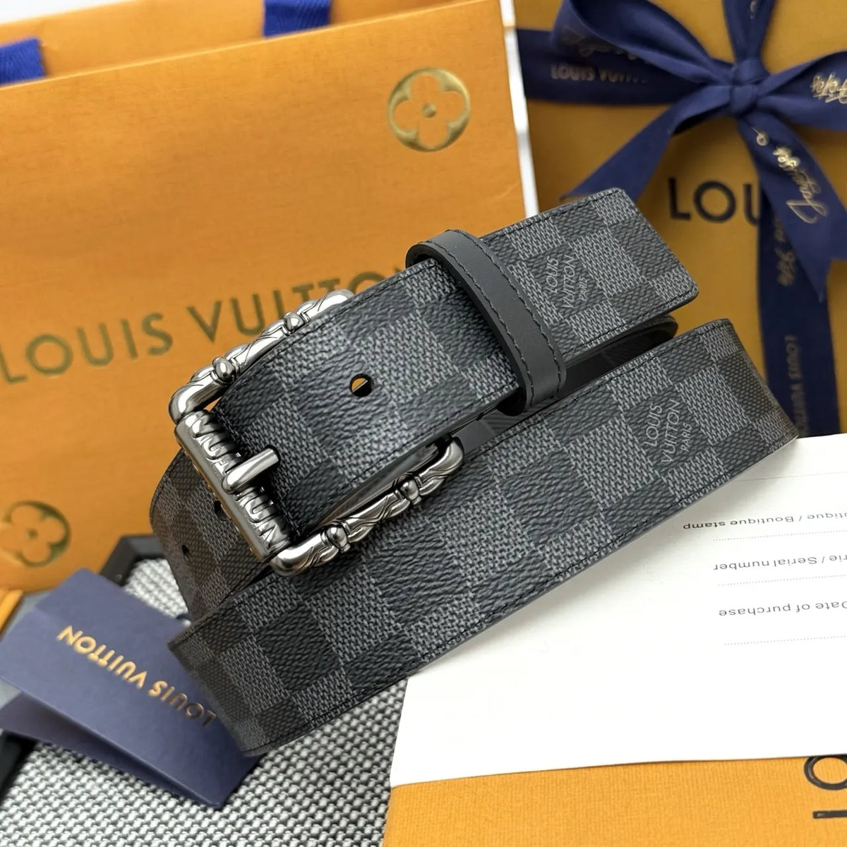 Louis Vuitton Damier Charcoal Belt