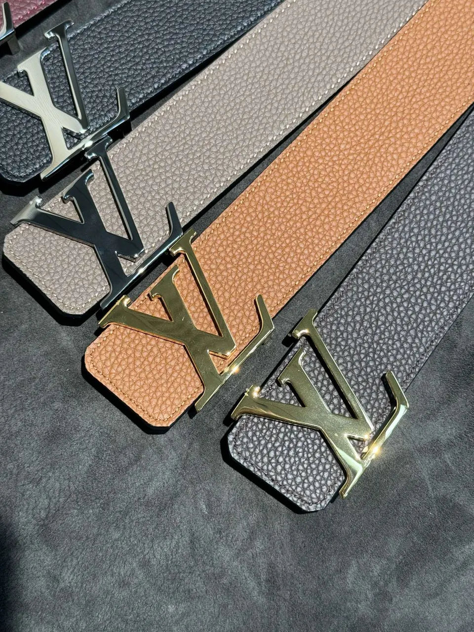 Louis Vuitton Brown Taurillon Belt - Hình 10