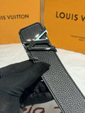 Navy Blue Leather Belt