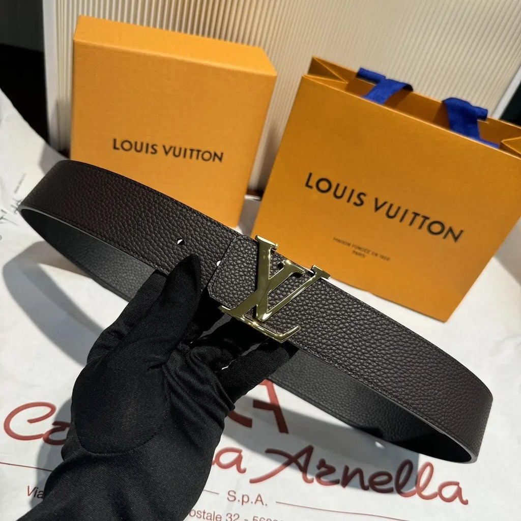 Navy Blue Leather Belt - Hình 3