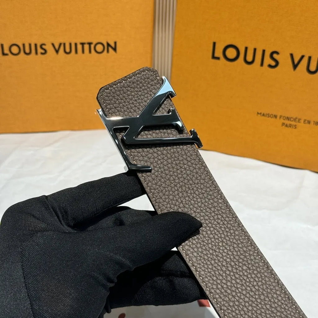 Navy Blue Leather Belt - Hình 6
