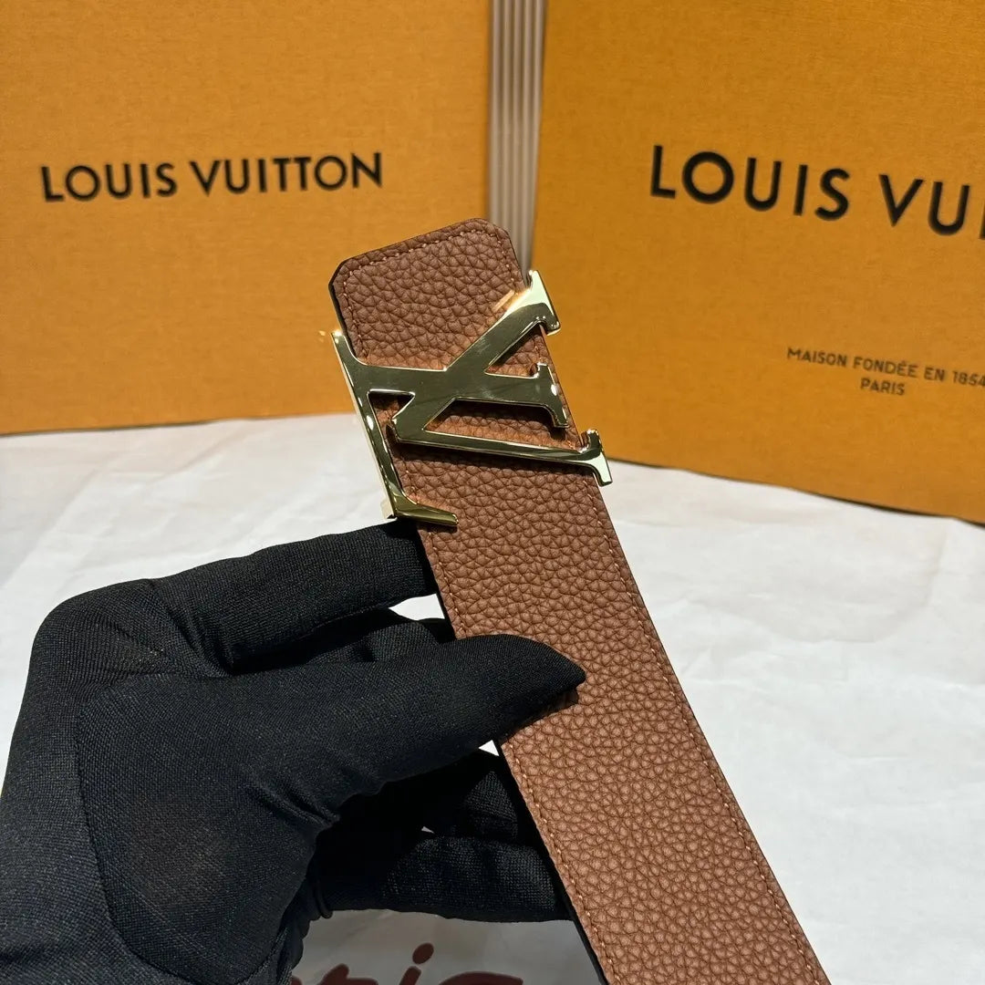 Navy Blue Leather Belt - Hình 7