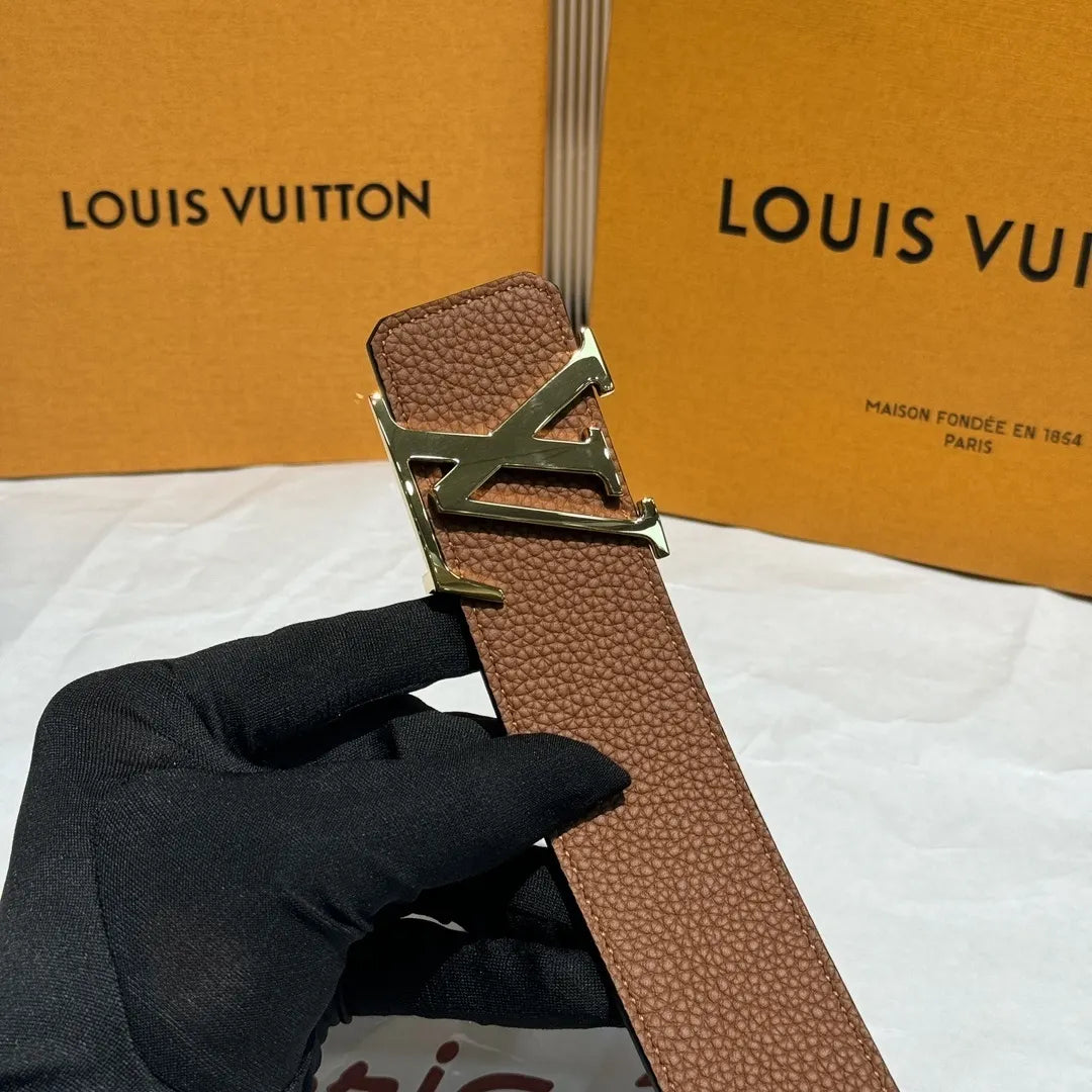 Navy Blue Leather Belt - Hình 8