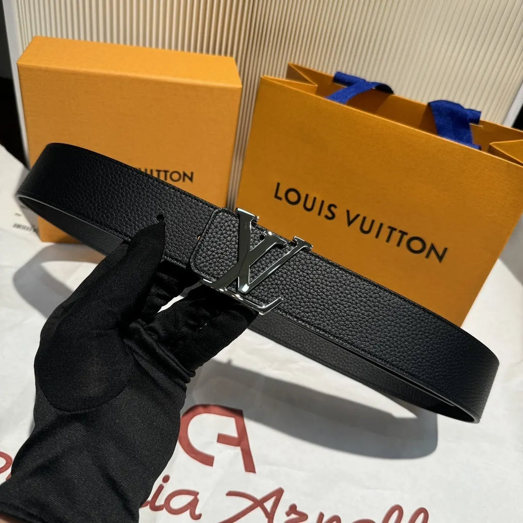 Navy Blue Leather Belt - Hình 9