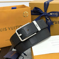 Louis Vuitton Damier Black Leather Belt