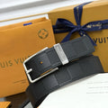 Damier Infini Black Silver Buckle Belt