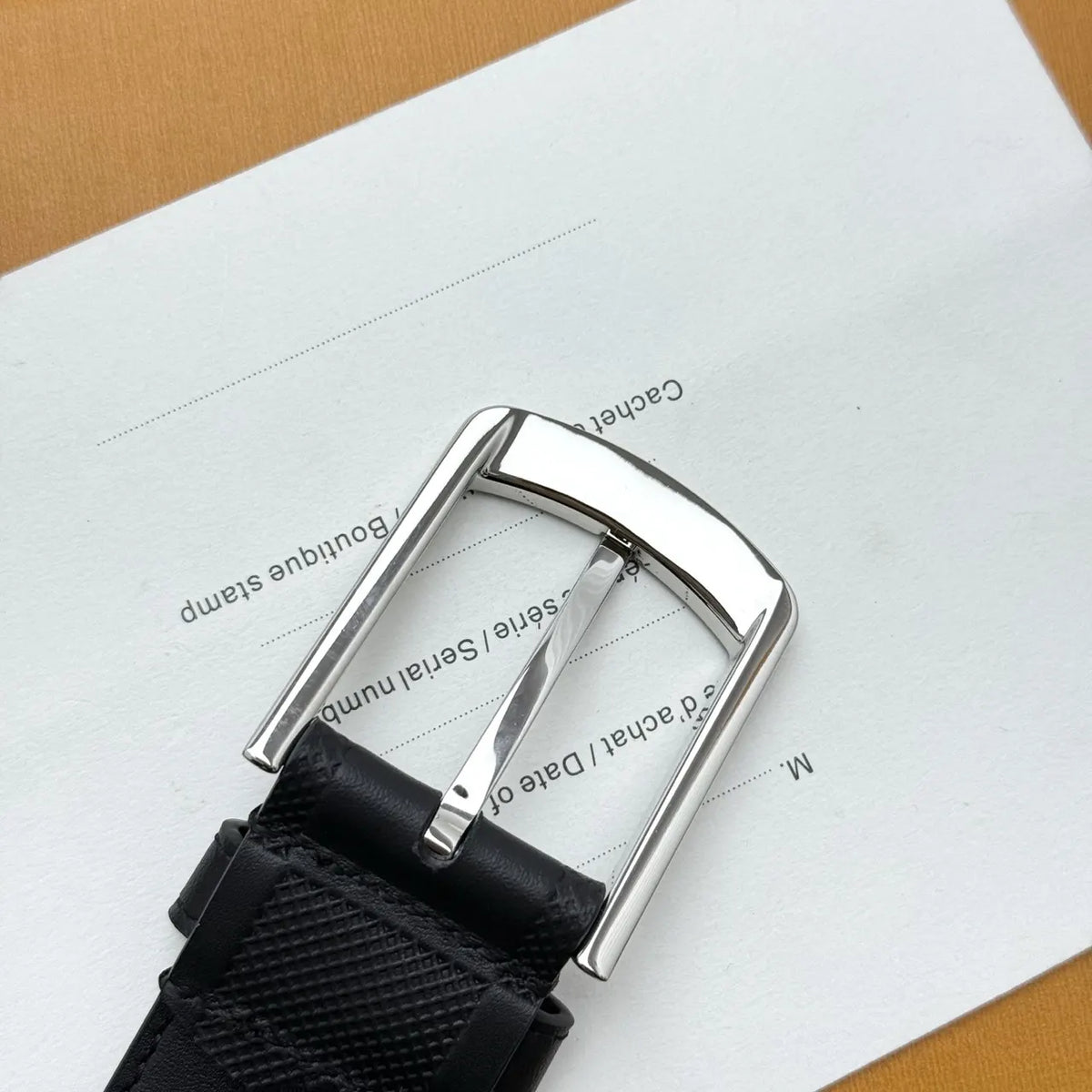 Louis Vuitton Damier Black Leather Belt - Hình 8