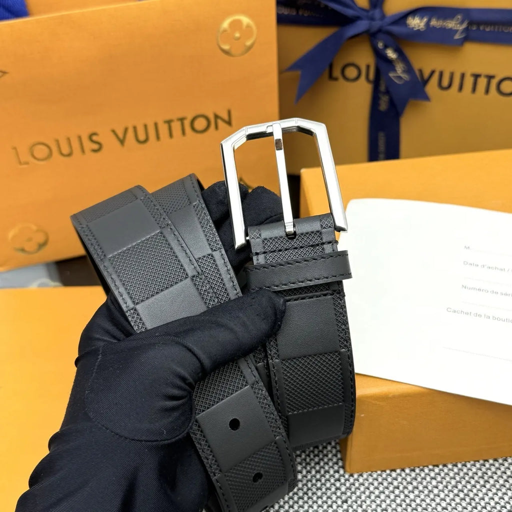 LV Black Damier Infini Belt - Hình 3