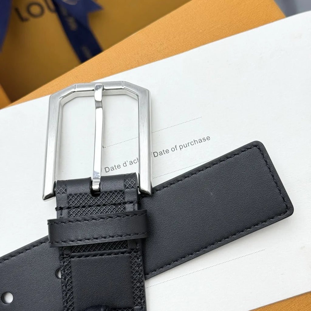 LV Black Damier Infini Belt - Hình 4