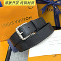 silver Louis Vuitton Black Damier Infini Belt