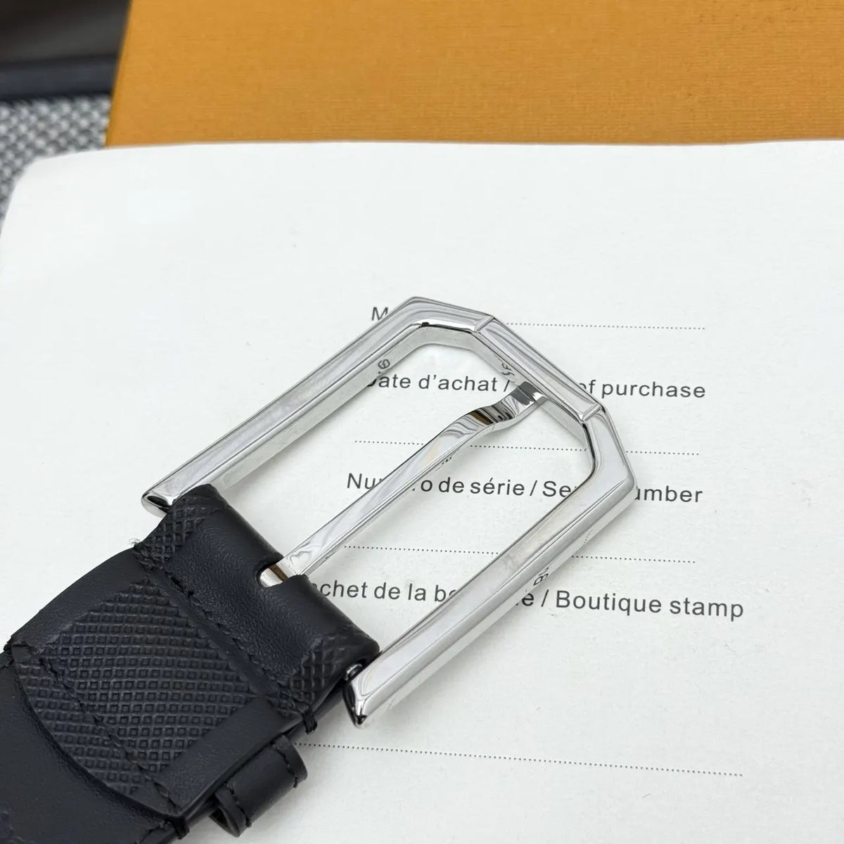 LV Black Damier Infini Belt - Hình 7