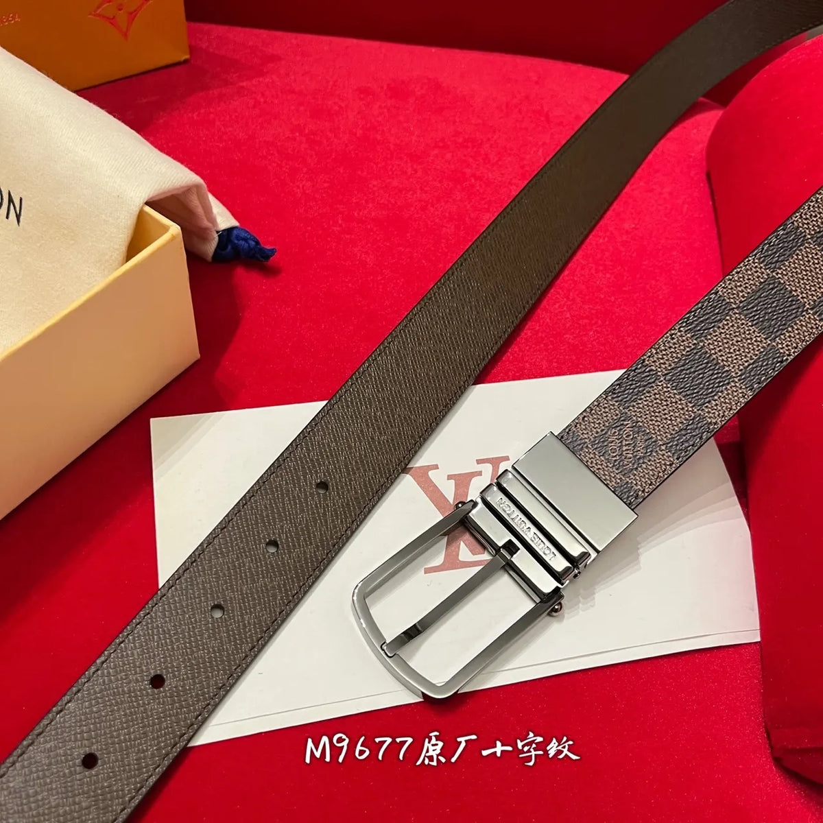 reversible Louis Vuitton Damier Brown Belt