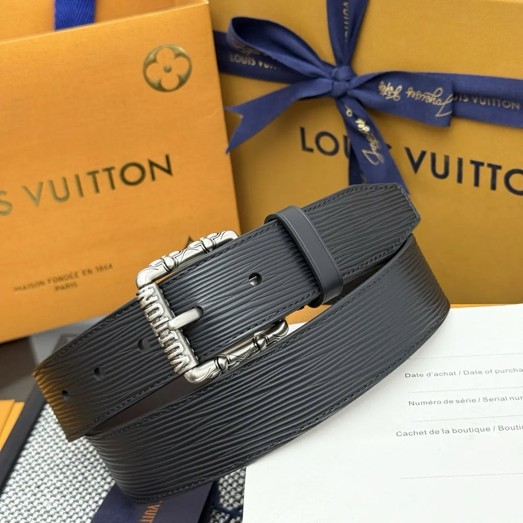 leather Louis Vuitton Epi Black Belt