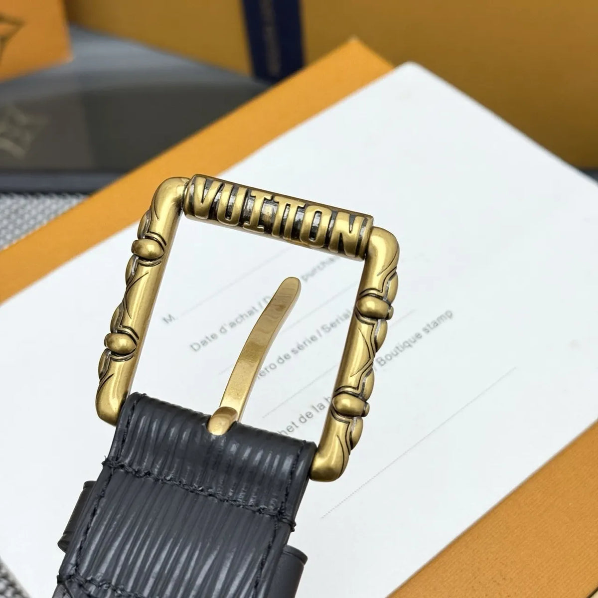 antique Louis Vuitton Epi Leather Belt - Hình 6