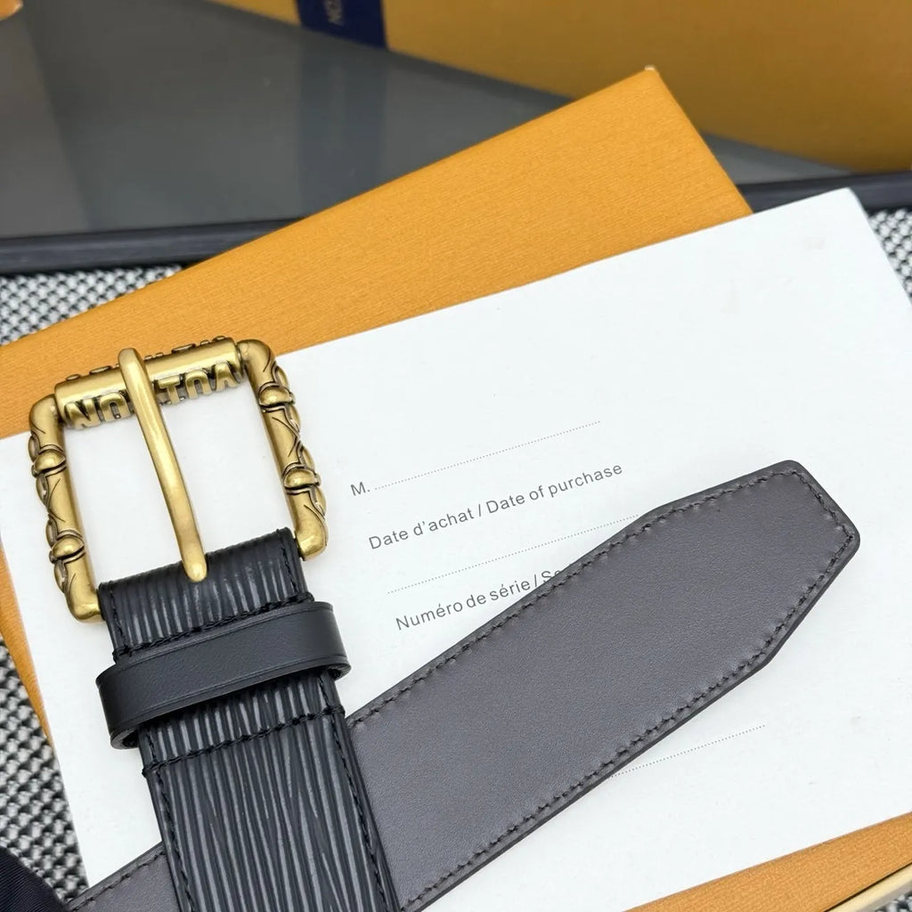 antique Louis Vuitton Epi Leather Belt - Hình 9