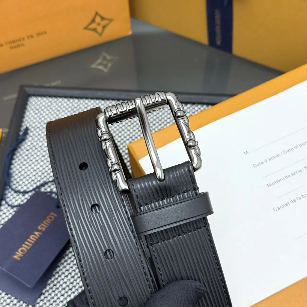 ornate Louis Vuitton Epi Leather Belt - Hình 8