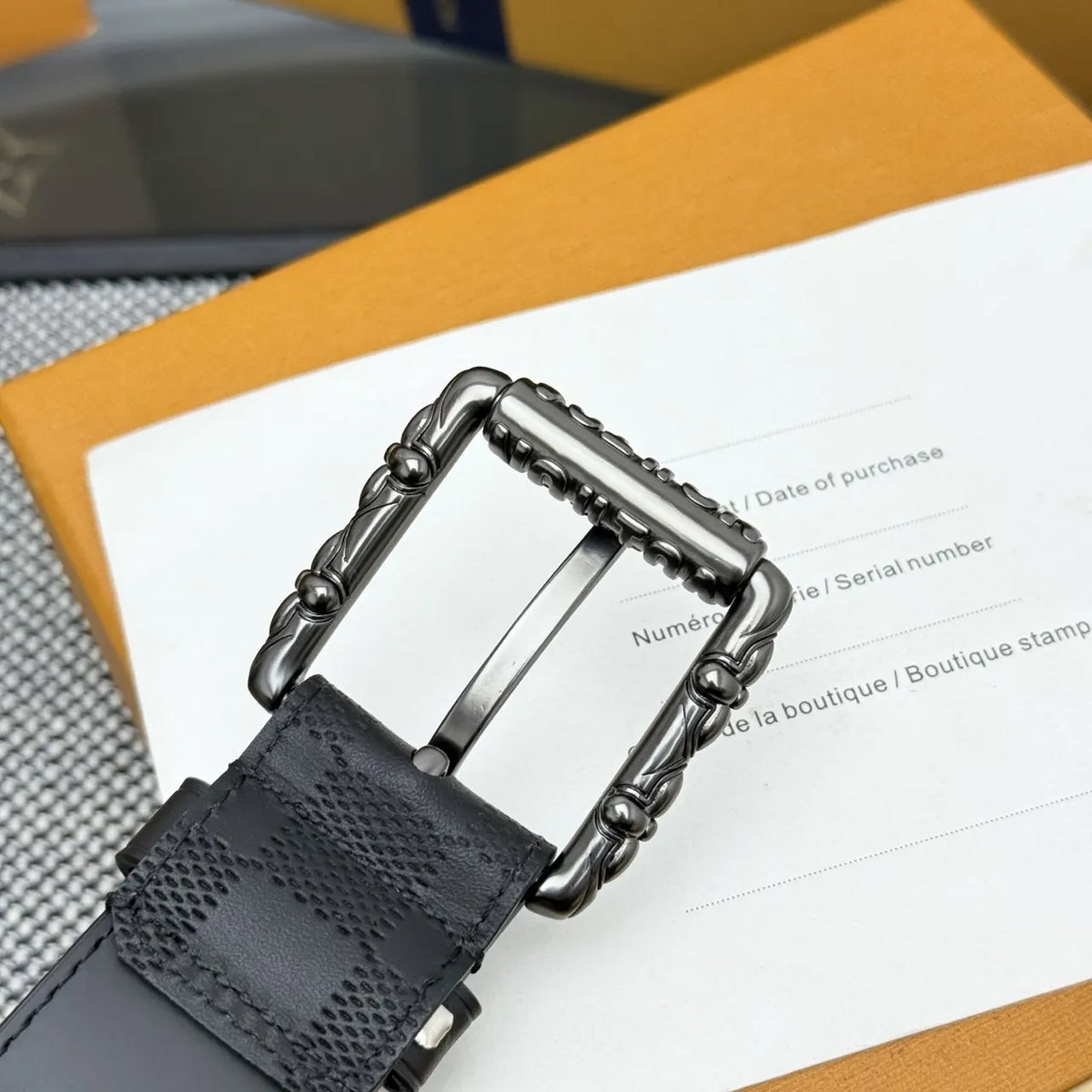 Damier Infini Onyx Belt - Hình 5