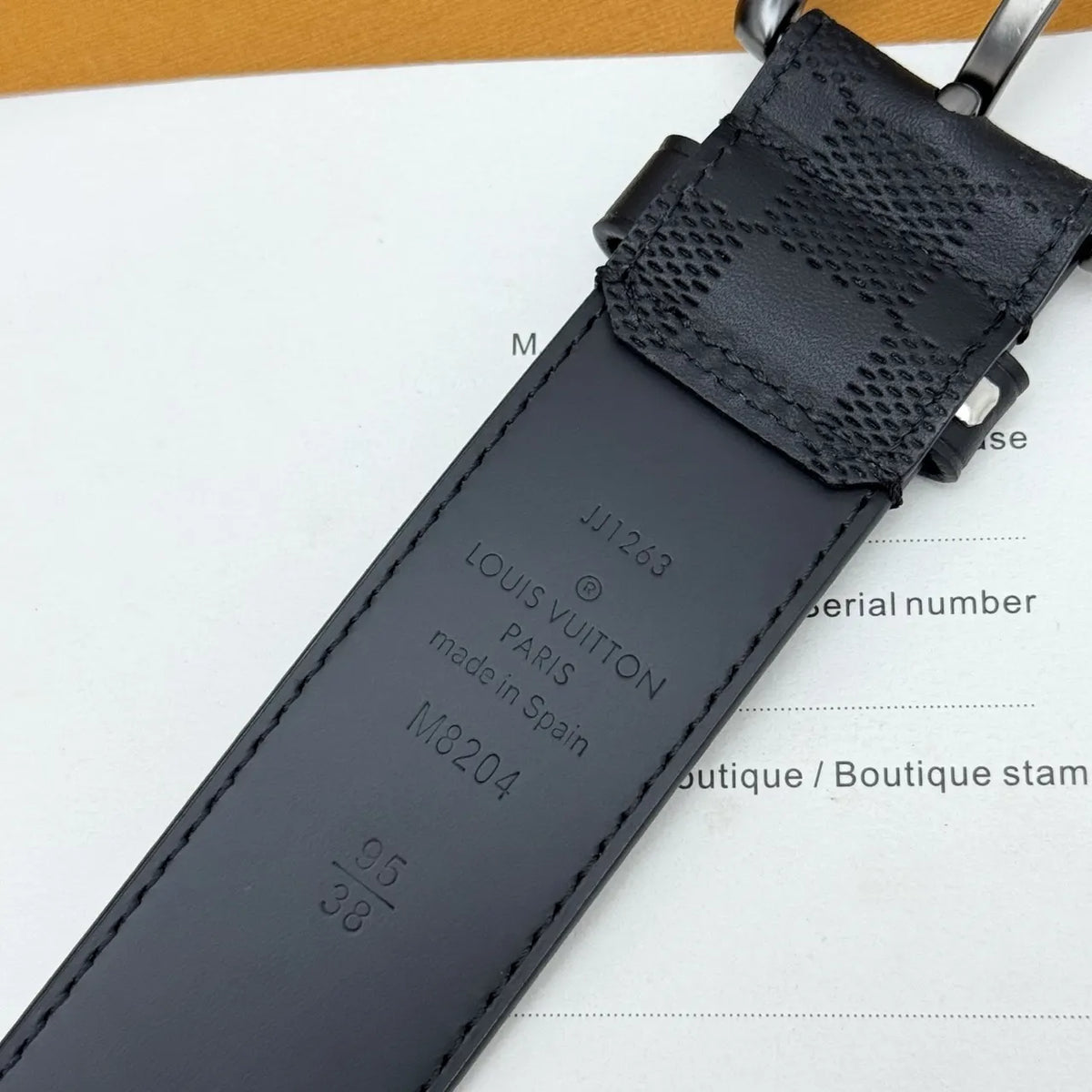Damier Infini Onyx Belt - Hình 7