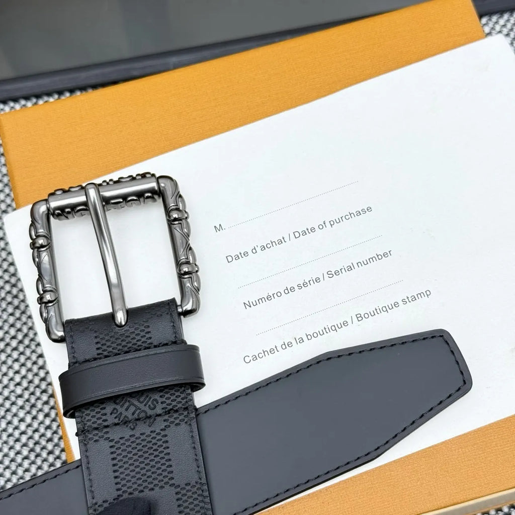 Damier Infini Onyx Belt - Hình 8