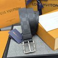 LV Damier Graphite Black Belt