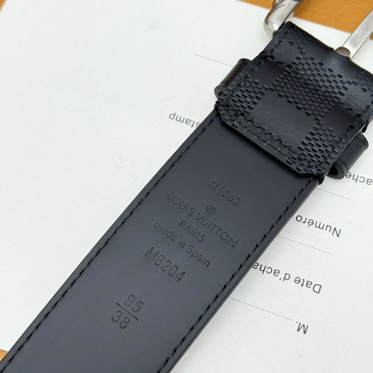 LV Damier Graphite Black Belt - Hình 4