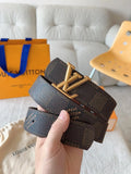 Louis Vuitton Damier Azur Belt gold lv