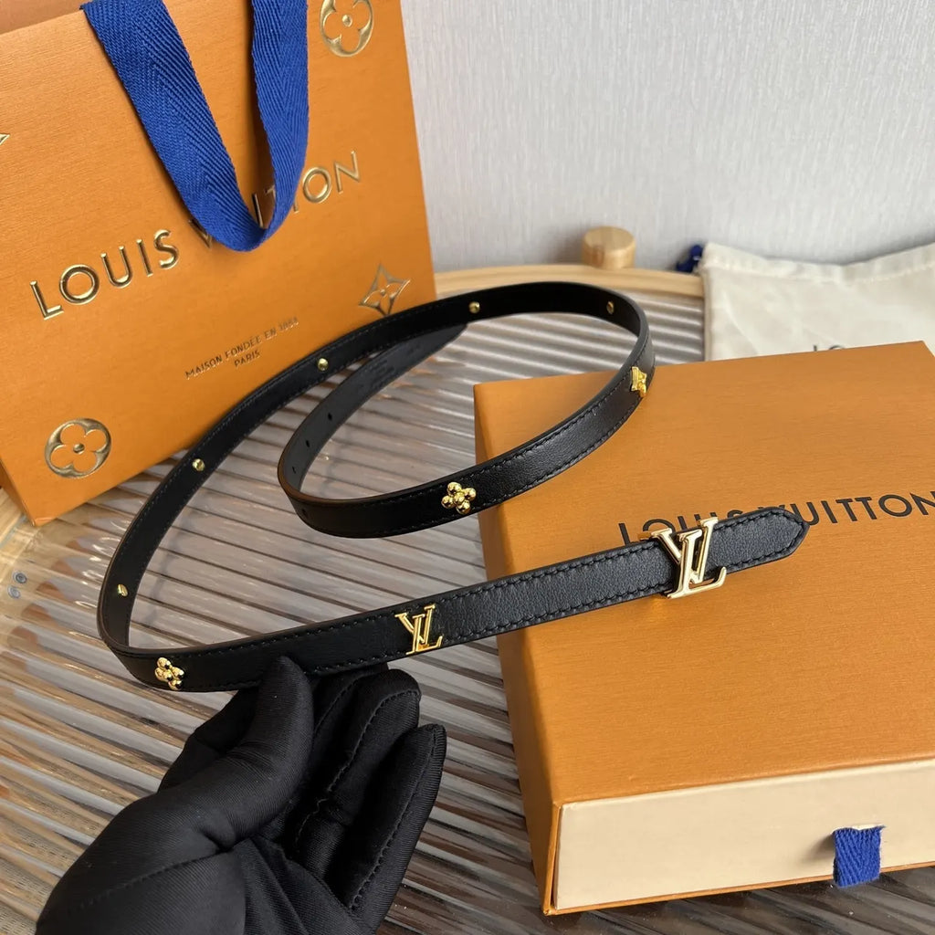 Louis Vuitton Black Skinny Belt