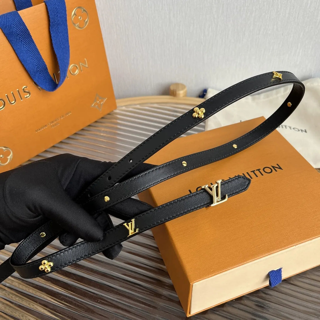Louis Vuitton Black Skinny Belt - Hình 8