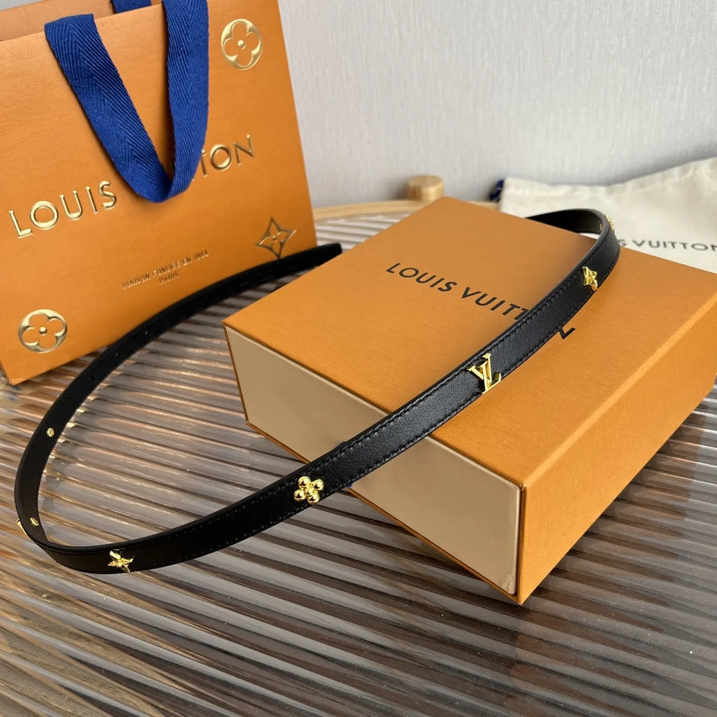 Louis Vuitton Black Thin Belt - Hình 3