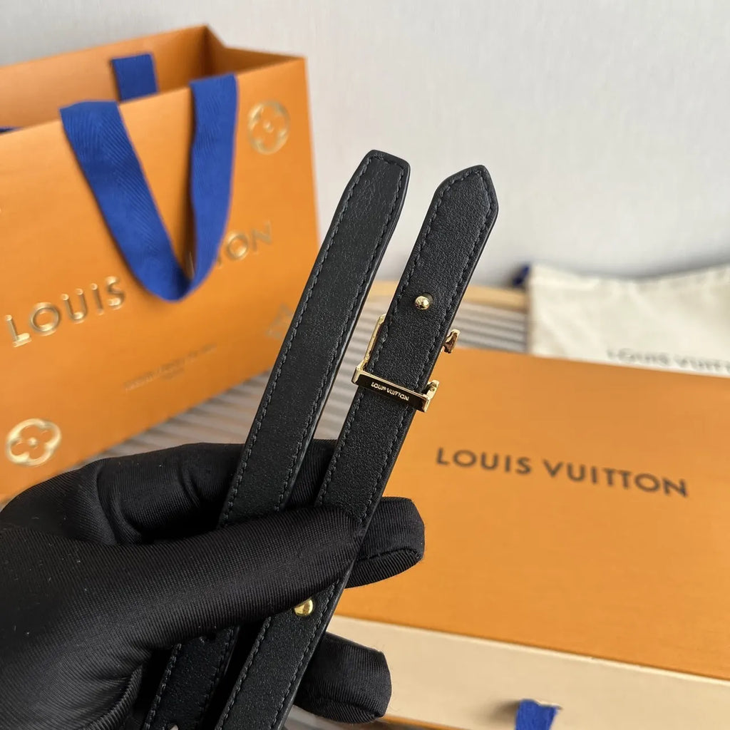 Louis Vuitton Black Thin Belt - Hình 5