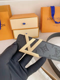 Black LV Upside Down Belt