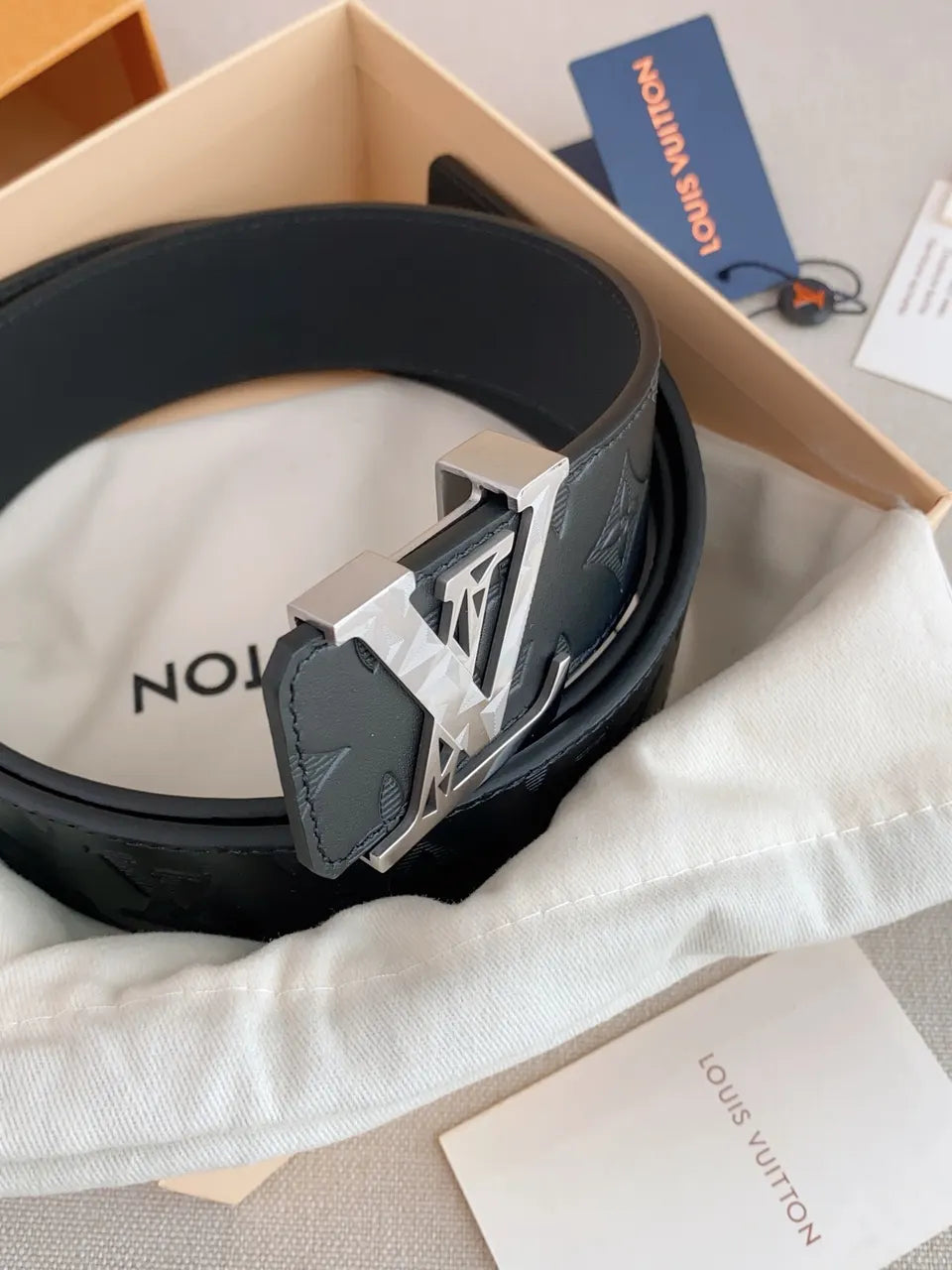 Black Diamond Embossed Belt - Hình 6