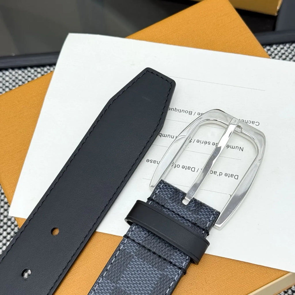 Louis Vuitton Damier Cobalt Belt silver - Hình 7
