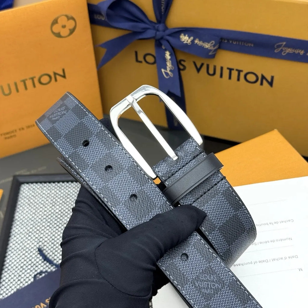 Louis Vuitton Damier Cobalt Belt silver - Hình 8