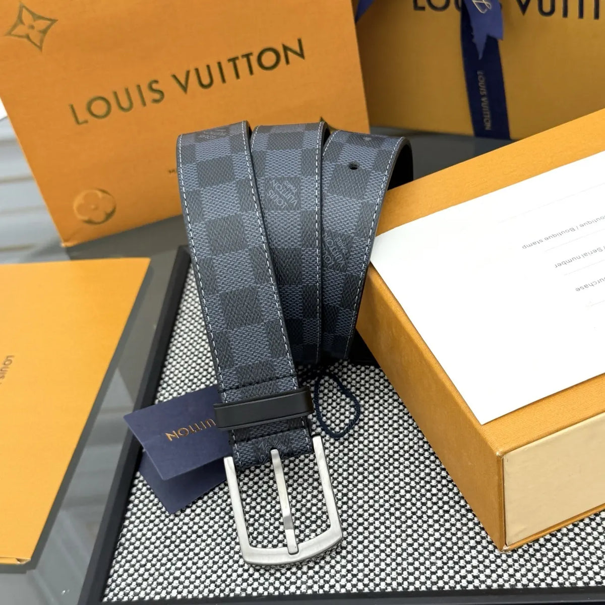 Louis Vuitton Damier Cobalt Belt silver - Hình 2