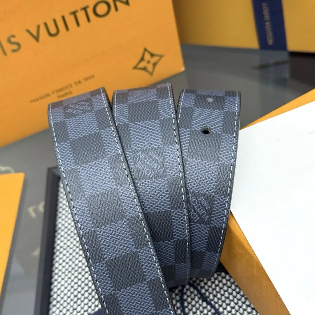 Louis Vuitton Damier Cobalt Belt silver - Hình 3