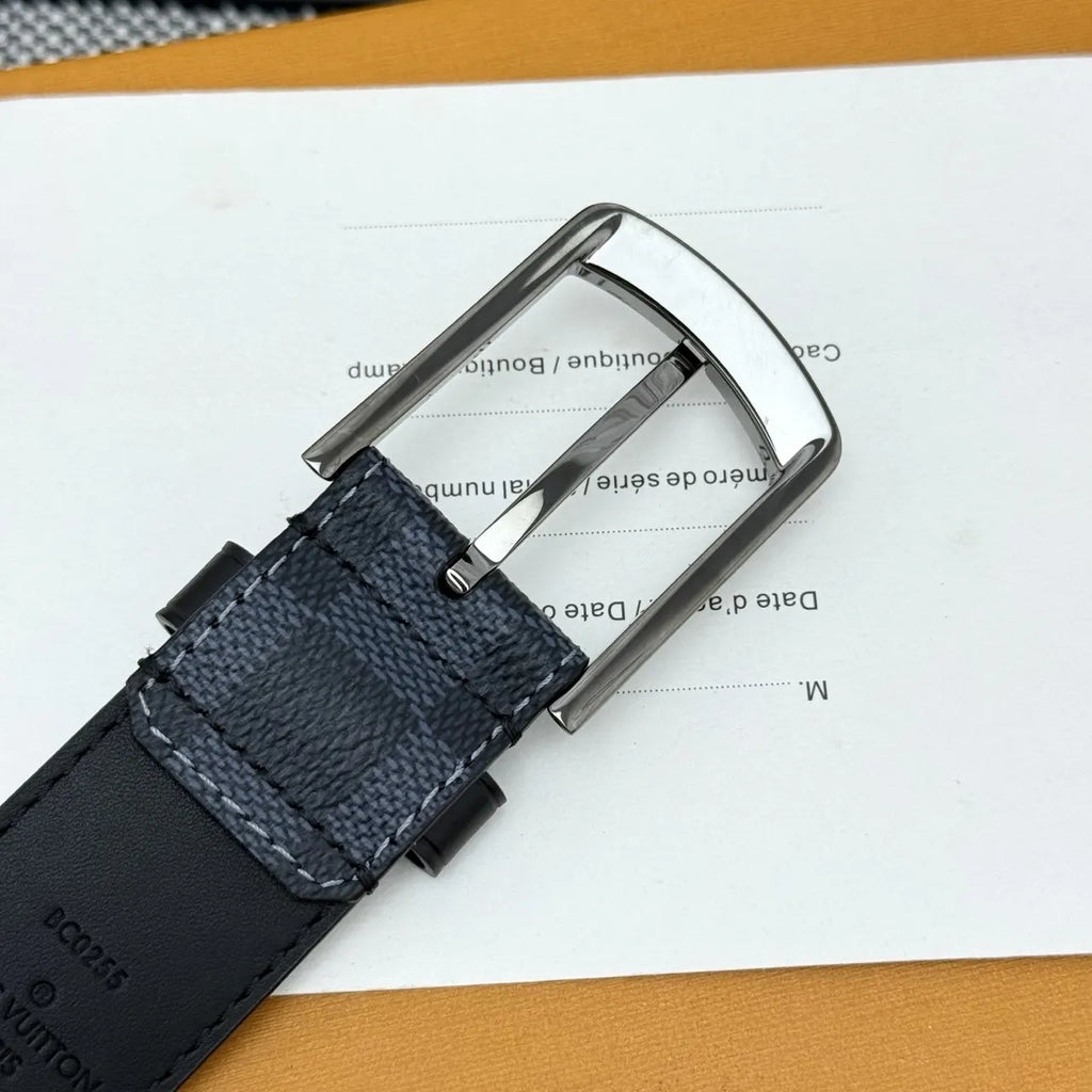 Louis Vuitton Damier Cobalt Belt silver - Hình 5