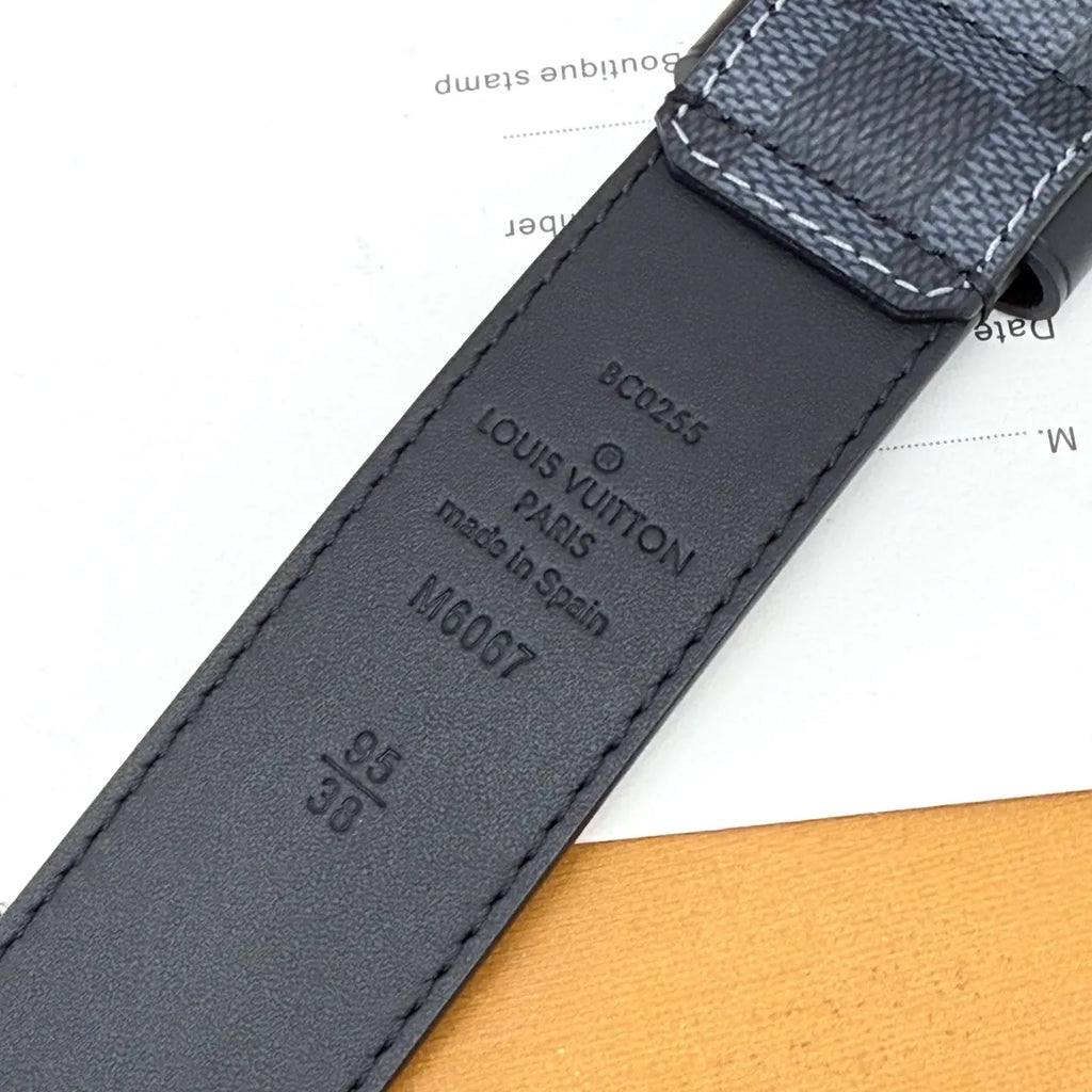 Louis Vuitton Damier Cobalt Belt silver - Hình 6