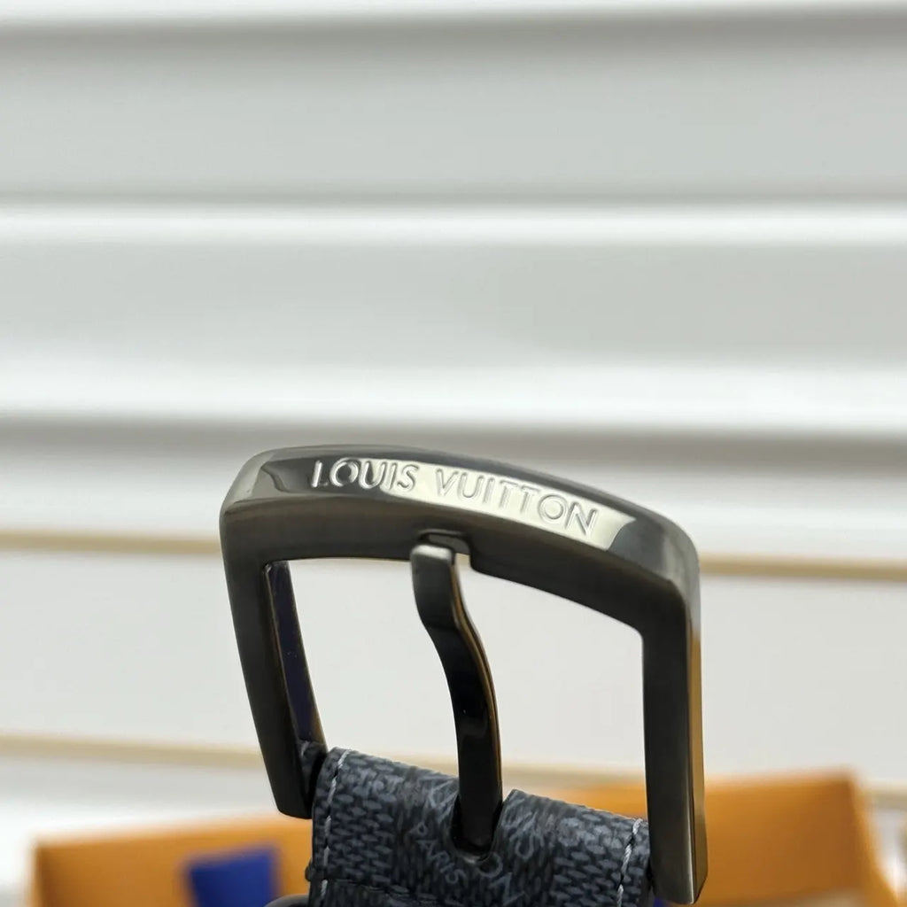 Louis Vuitton Damier Cobalt Belt silver - Hình 7
