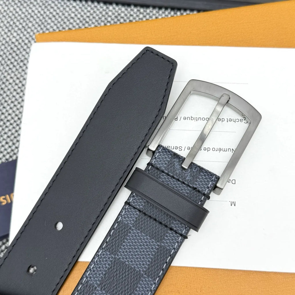 Louis Vuitton Damier Cobalt Belt silver - Hình 8