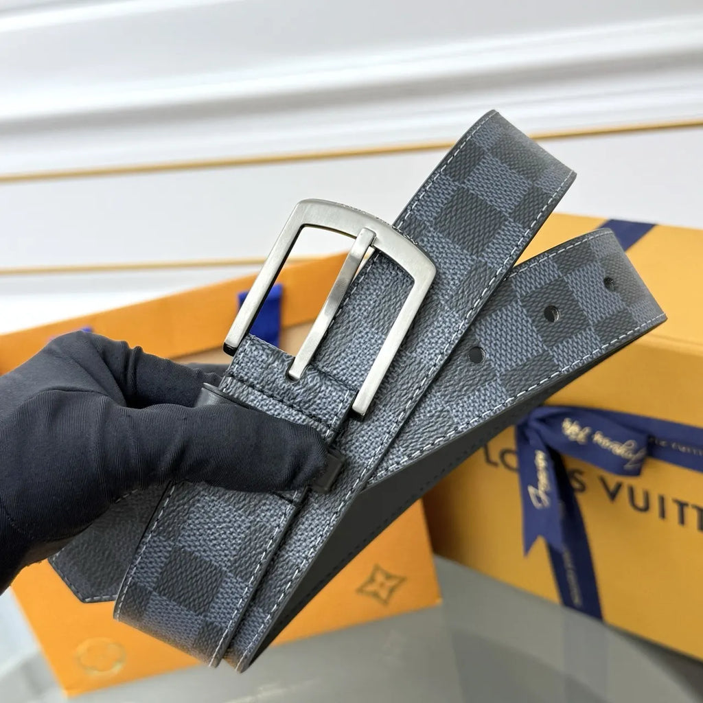 Louis Vuitton Damier Cobalt Belt silver - Hình 9