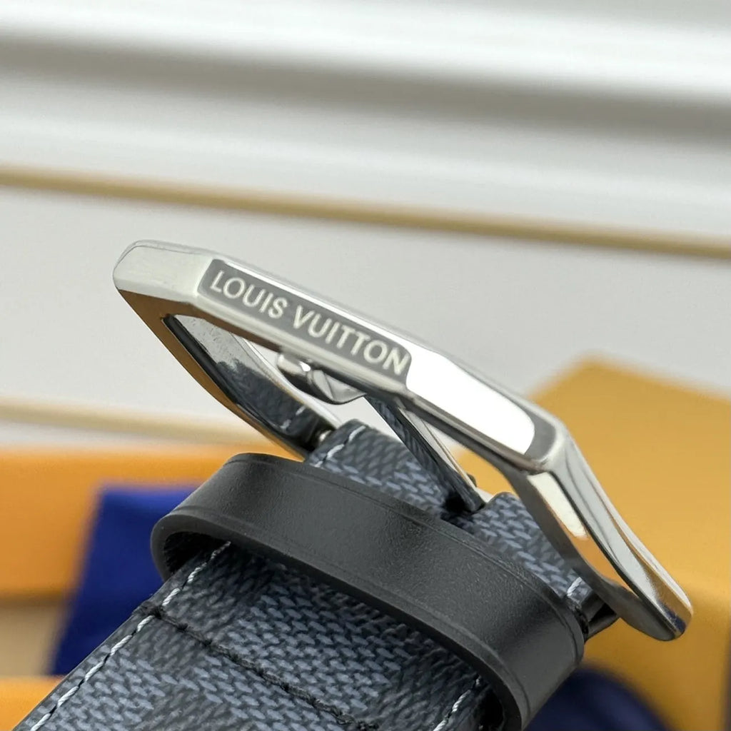 Louis Vuitton Damier Cobalt Belt silver - Hình 7