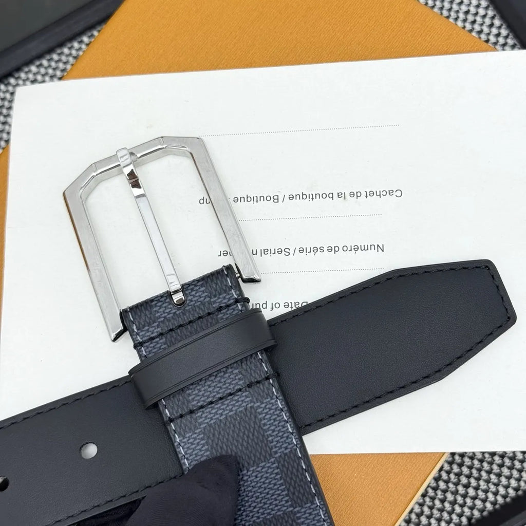 Louis Vuitton Damier Cobalt Belt silver - Hình 8