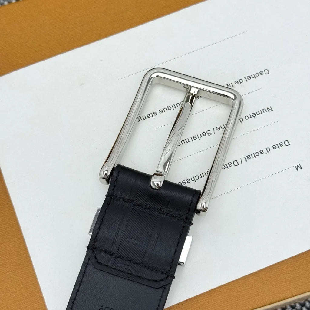 Louis Vuitton Black Striped Belt - Hình 5