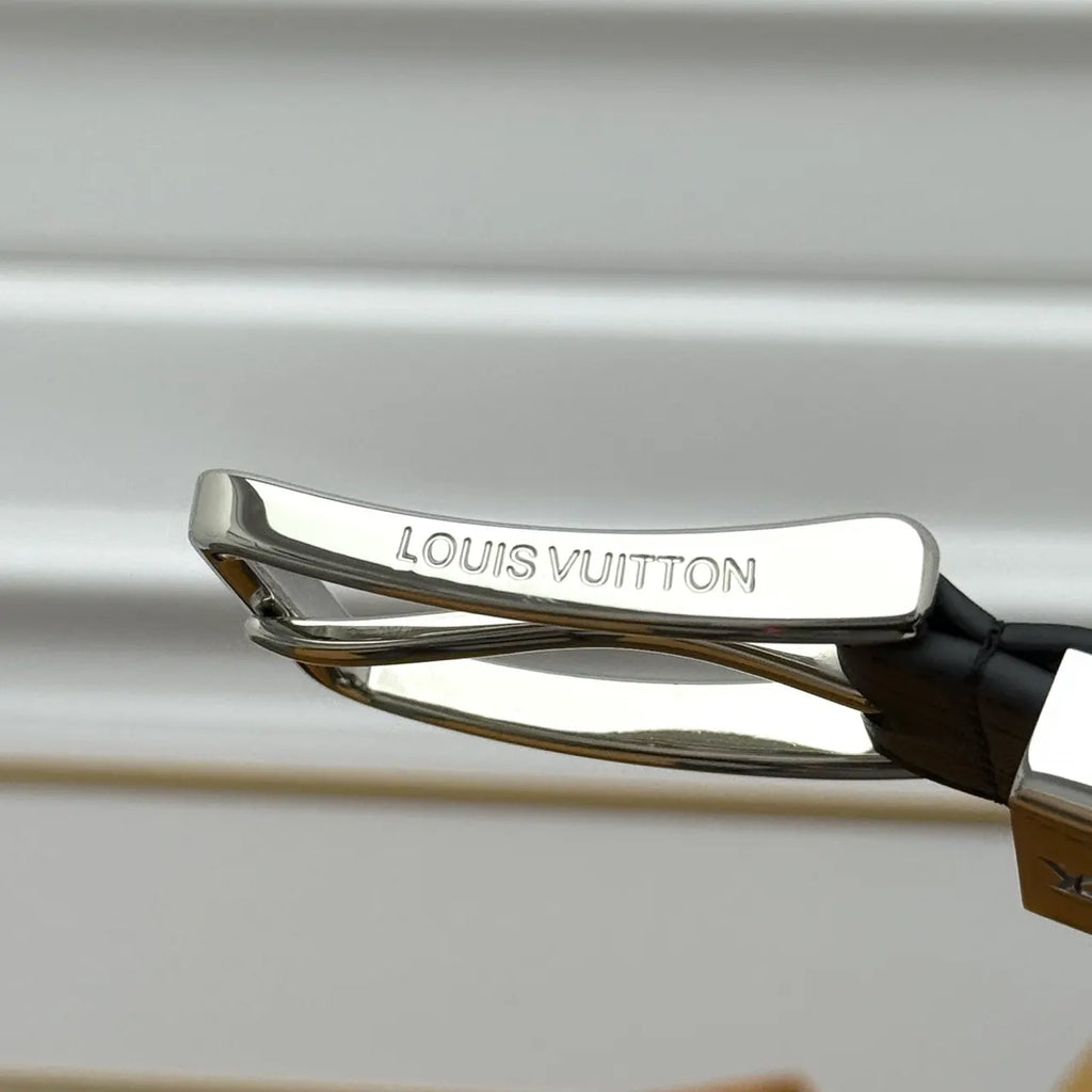 Louis Vuitton Black Striped Belt - Hình 7